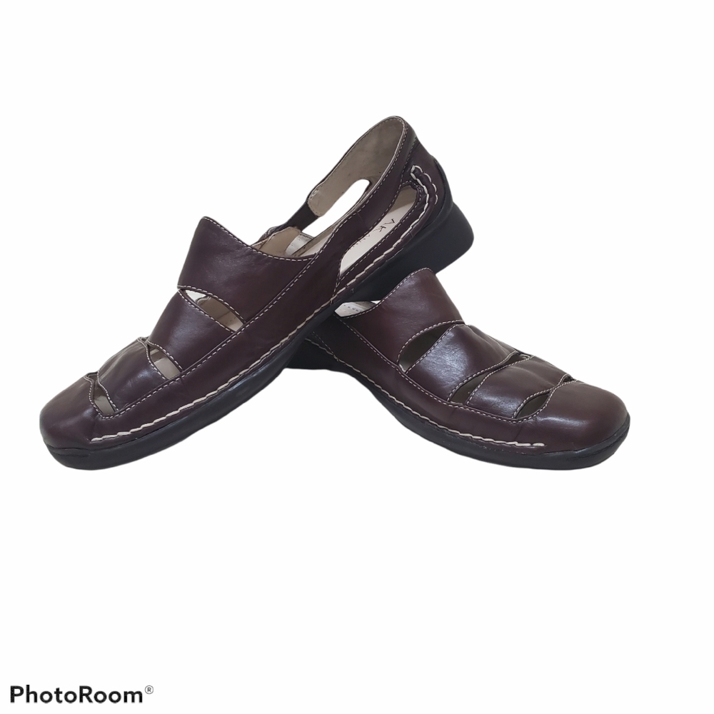 Anne Klein KKMarlo Size 8M Brown Leather Slip On - Picture 8 of 11